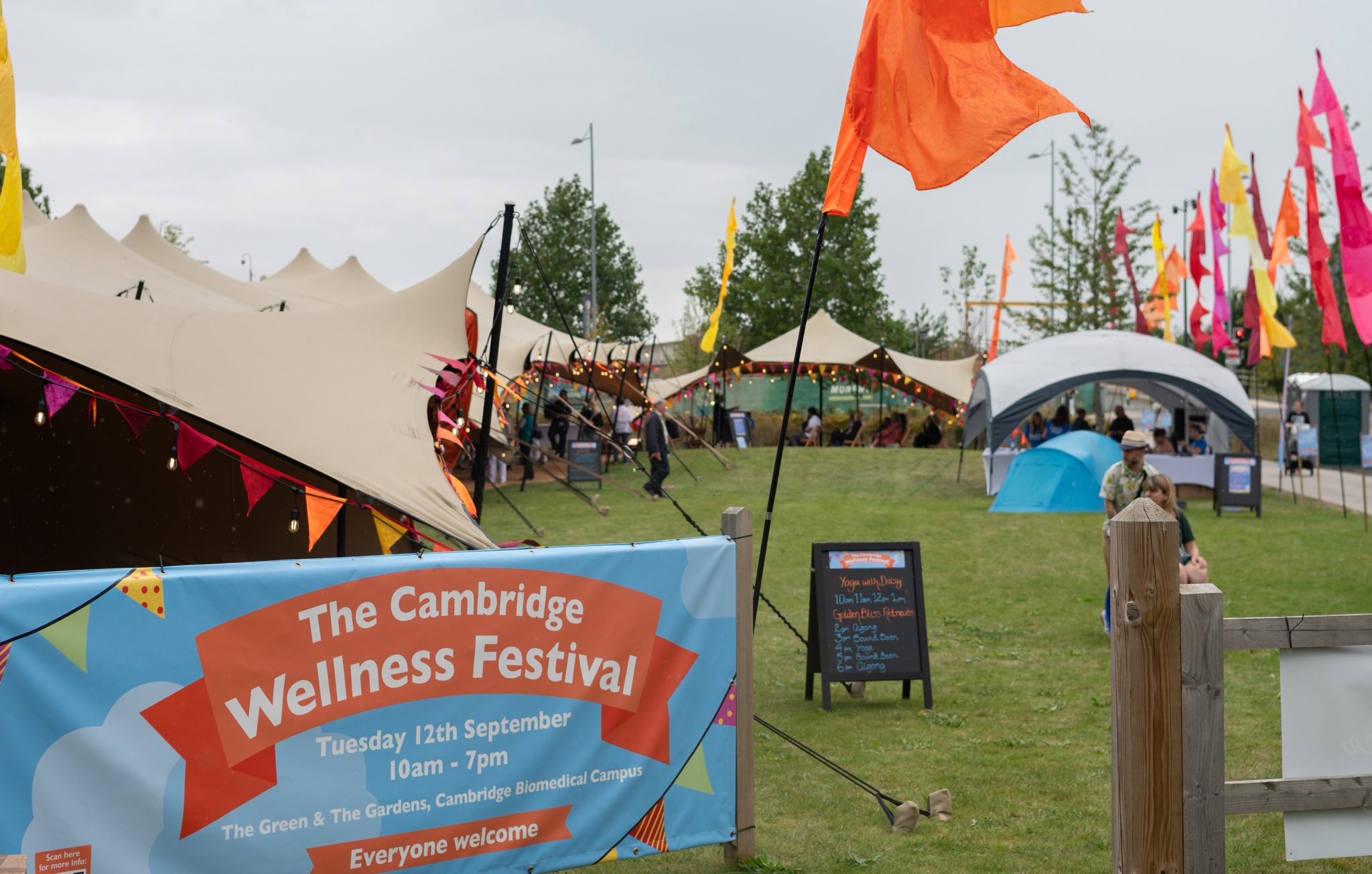 Cambridge Wellness Festival sign