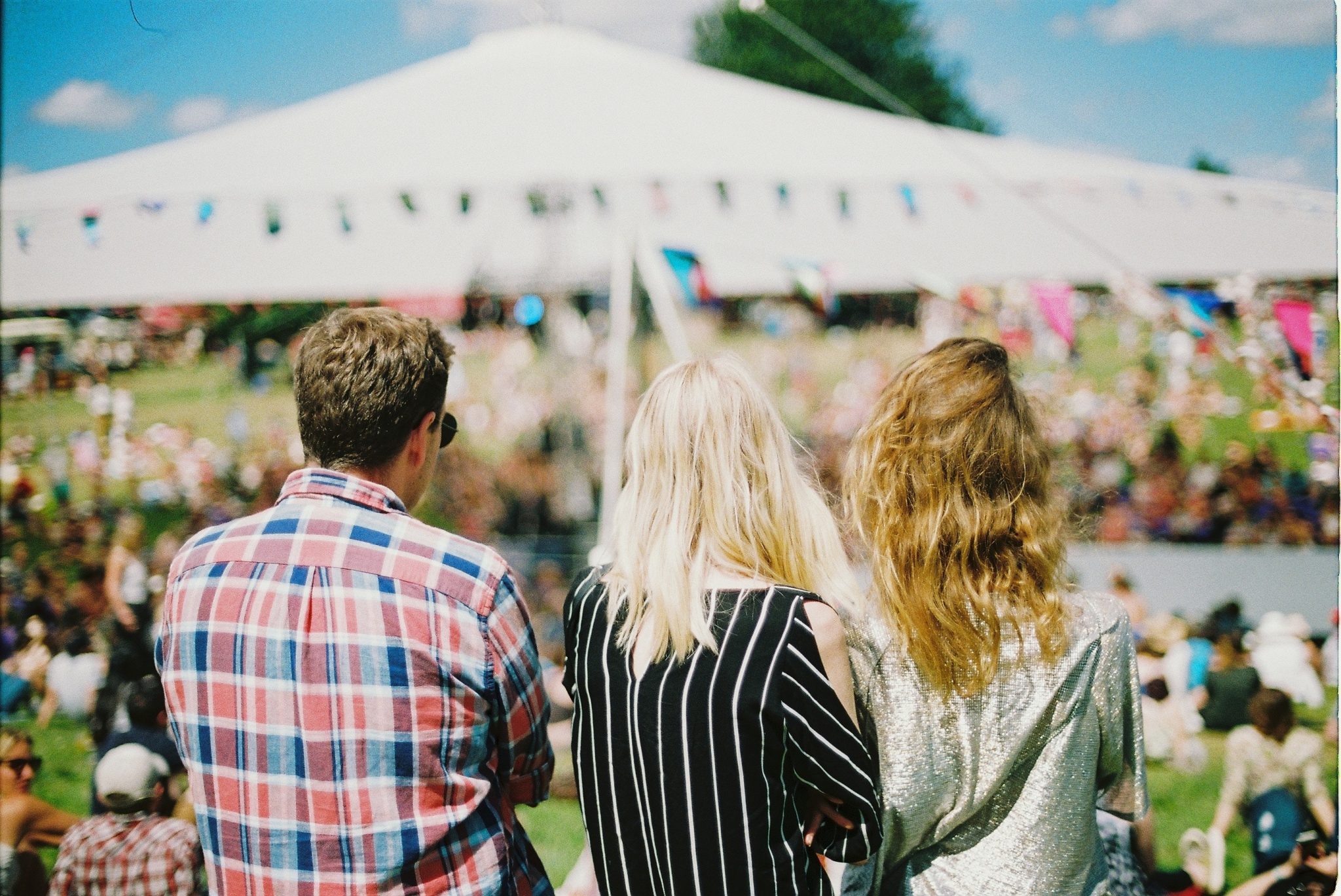 People enjoying an event