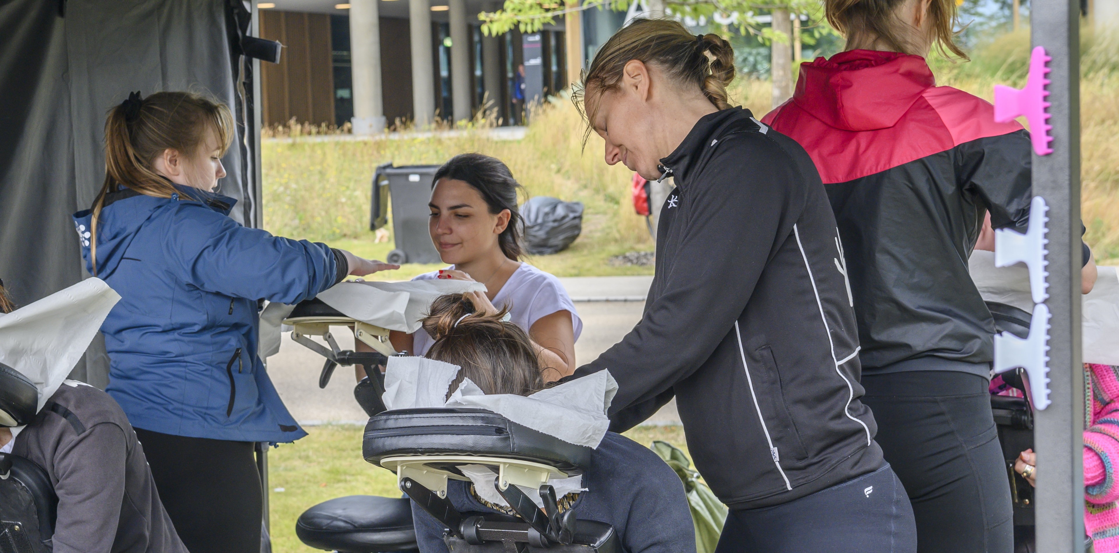 Free massage at at the Cambridge Wellness Festival