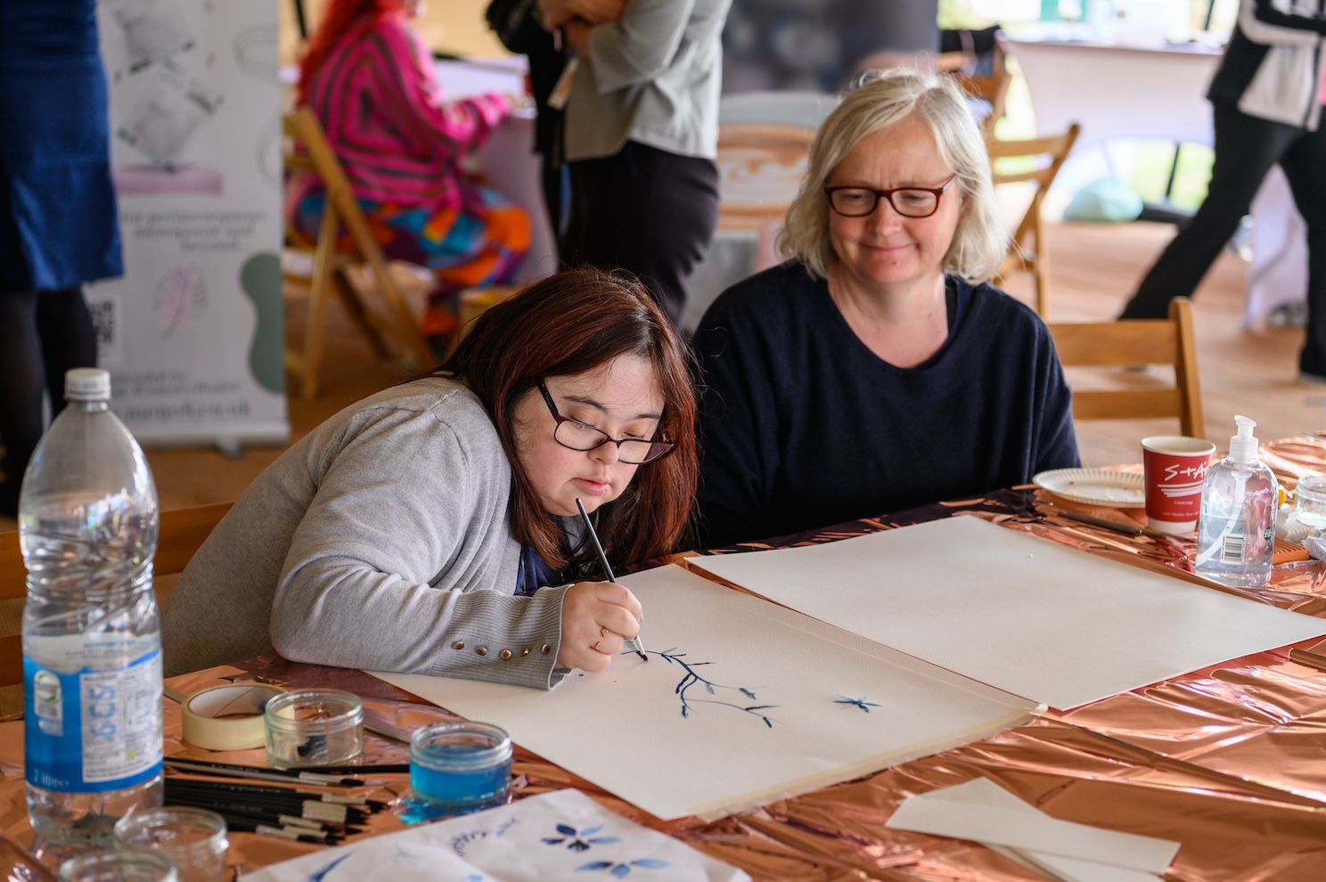 Art class at the Cambridge Wellness Festival